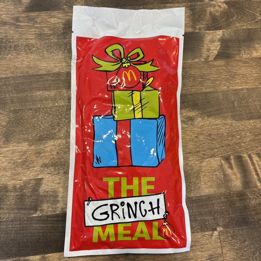 McDonald's The Grinch Meal 2025 Socks Unopened Bag NEW Mystery